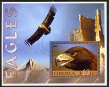 Liberia 2005 Eagles #01 perf m/sheet fine cto used