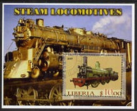 Liberia 2005 Steam Locomotives #01 perf m/sheet fine cto used