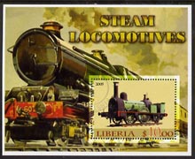 Liberia 2005 Steam Locomotives #02 perf m/sheet fine cto used