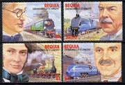 St Vincent - Bequia 1986 Locomotives & Engineers (Leaders of the World) set of 4 unmounted mint