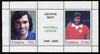 Palatine (Fantasy) George Best - Football Hero perf sheetlet containing 2 values and label unmounted mint