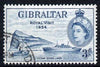 Gibraltar 1954 Royal Visit (Liner Saturnia) fine cds used SG 159