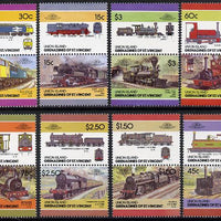 St Vincent - Union Island 1986 Locomotives #4 (Leaders of the World) set of 16 unmounted mint