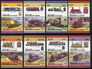 St Vincent - Union Island 1986 Locomotives #4 (Leaders of the World) set of 16 unmounted mint