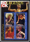 Somalia 2002 Rock Legends - Madonna perf sheetlet containing set of 4 values unmounted mint
