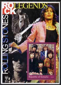 Somalia 2002 Rock Legends - Rolling Stones perf s/sheet unmounted mint