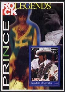 Somalia 2002 Rock Legends - Prince perf s/sheet unmounted mint