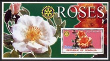 Somalia 2002 Roses #2 perf s/sheet (with Rotary Logo) fine unmounted mint