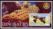 Somalia 2002 Dinosaurs perf s/sheet #4 (with Rotary Logo) fine unmounted mint