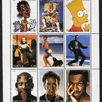 Touva 1999 Personalities perf sheetlet containing 9 values unmounted mint