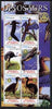 Somalia 2002 Dinosaurs (Birds) perf sheetlet #5 containing six values each with Rotary Logo, unmounted mint