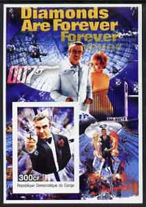 Congo 2003 James Bond Movies #07 - Diamonds Are Forever imperf s/sheet unmounted mint