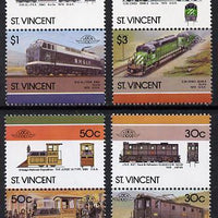 St Vincent 1986 Locomotives #6 (Leaders of the World) set of 8 unmounted mint SG 1001-8