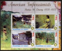 Guinea - Conakry 2003 American Impressionists - Thomas W Dewing perf sheetlet containing set of 4 values each with Rotary Logo unmounted mint