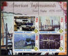Guinea - Conakry 2003 American Impressionists - Lever Hayley perf sheetlet containing set of 4 values each with Rotary Logo unmounted mint