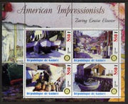 Guinea - Conakry 2003 American Impressionists - Zaring Louise Eleanor perf sheetlet containing set of 4 values each with Rotary Logo unmounted mint