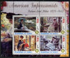 Guinea - Conakry 2003 American Impressionists - Richard Emil Miller perf sheetlet containing set of 4 values each with Rotary Logo unmounted mint
