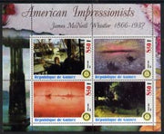 Guinea - Conakry 2003 American Impressionists - James McNeill Whistler perf sheetlet containing set of 4 values each with Rotary Logo unmounted mint