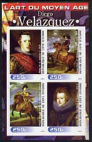 Ivory Coast 2003 Art of the Modern Age - Paintings by Diego Velazquez imperf sheetlet containing 4 values unmounted mint