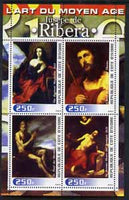 Ivory Coast 2003 Art of the Modern Age - Paintings by Jusepe de Ribera perf sheetlet containing 4 values unmounted mint