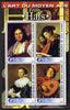Ivory Coast 2003 Art of the Modern Age - Paintings by Frans Hals perf sheetlet containing 4 values unmounted mint