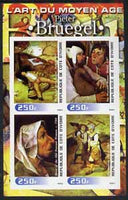 Ivory Coast 2003 Art of the Modern Age - Paintings by Pieter Bruegel imperf sheetlet containing 4 values unmounted mint