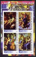 Ivory Coast 2003 Art of the Modern Age - Paintings by Nicolas Poussin imperf sheetlet containing 4 values unmounted mint