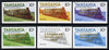 Tanzania 1985 Locomotive 3107 10s value (SG 431) unmounted mint imperf set of 6 progressive colour proofs each with 'Caribbean Royal Visit 1985' opt in gold*