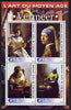 Ivory Coast 2003 Art of the Modern Age - Paintings by Jan Vermeer perf sheetlet containing 4 values unmounted mint