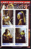 Ivory Coast 2003 Art of the Modern Age - Paintings by Jan Vermeer imperf sheetlet containing 4 values unmounted mint