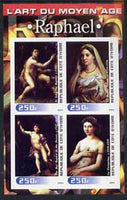 Ivory Coast 2003 Art of the Modern Age - Paintings by Raphael imperf sheetlet containing 4 values unmounted mint