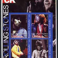Somalia 2002 Rock Legends - Rolling Stones imperf sheetlet containing set of 4 values unmounted mint