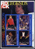 Somalia 2002 Rock Legends - Michael Jackson imperf sheetlet containing set of 4 values unmounted mint