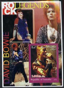 Somalia 2002 Rock Legends - David Bowie imperf s/sheet unmounted mint