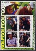 Somalia 2002 Golf #2 imperf sheetlet containing set of 4 values unmounted mint