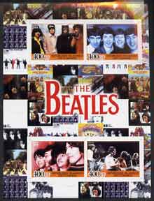Comoro Islands 2004 The Beatles imperf sheetlet containing 4 values unmounted mint