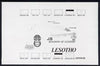 Lesotho 1982 Flags of Winning Nations - World Cup Football m/sheet imperf progressive proof in black only