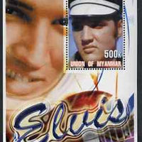 Myanmar 2001 Elvis Presley #3 perf m/sheet containing 1 x 500k value unmounted mint