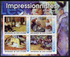 Ivory Coast 2003 Art of the Impressionists - Paintings by Edgar Degas imperf sheetlet containing 4 values unmounted mint