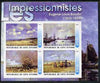 Ivory Coast 2003 Art of the Impressionists - Paintings by Eugene-Louis Boudin imperf sheetlet containing 4 values unmounted mint