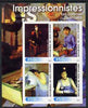 Ivory Coast 2003 Art of the Impressionists - Paintings by Eva Gonzales imperf sheetlet containing 4 values unmounted mint