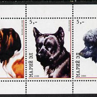 Marij El Republic 2000 Dogs perf sheetlet containing 5 values unmounted mint