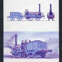 Bernera 1983 Locomotives #2 (Dublin & Kingstown Railway) 30p se-tenant imperf proof pair in magenta & blue only, unmounted mint