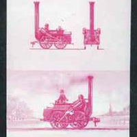 Bernera 1983 Locomotives #2 (Canterbury & Whitstable Rly) £1 se-tenant imperf proof pair in magenta only, unmounted mint. NOTE - this item has been selected for a special offer with the price significantly reduced