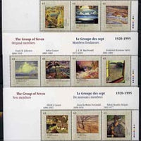 Canada 1995 75th Anniversary of Group of Seven presentation folder containing set of 3 m/sheets plus booklet, as SG MS1642