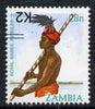Zambia 1991 Surcharged 2k on 28n Royal Barge Handler with error surcharge inverted unmounted mint SG 658var