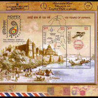 India 2011 100 Years of Airmail perf m/sheet unmounted mint