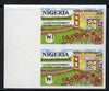 Nigeria 1993 World Environment Day 1n Suburban Garden imperf pair unmounted mint, SG 656var