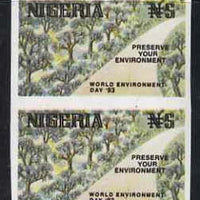 Nigeria 1993 World Environment Day 5n Forest Road imperf pair unmounted mint, SG 657var