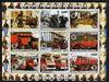 Congo 2003 Fire Services 1,000 Years - French Engines perf sheetlet containing 9 values each with Rotary Logo unmounted mint